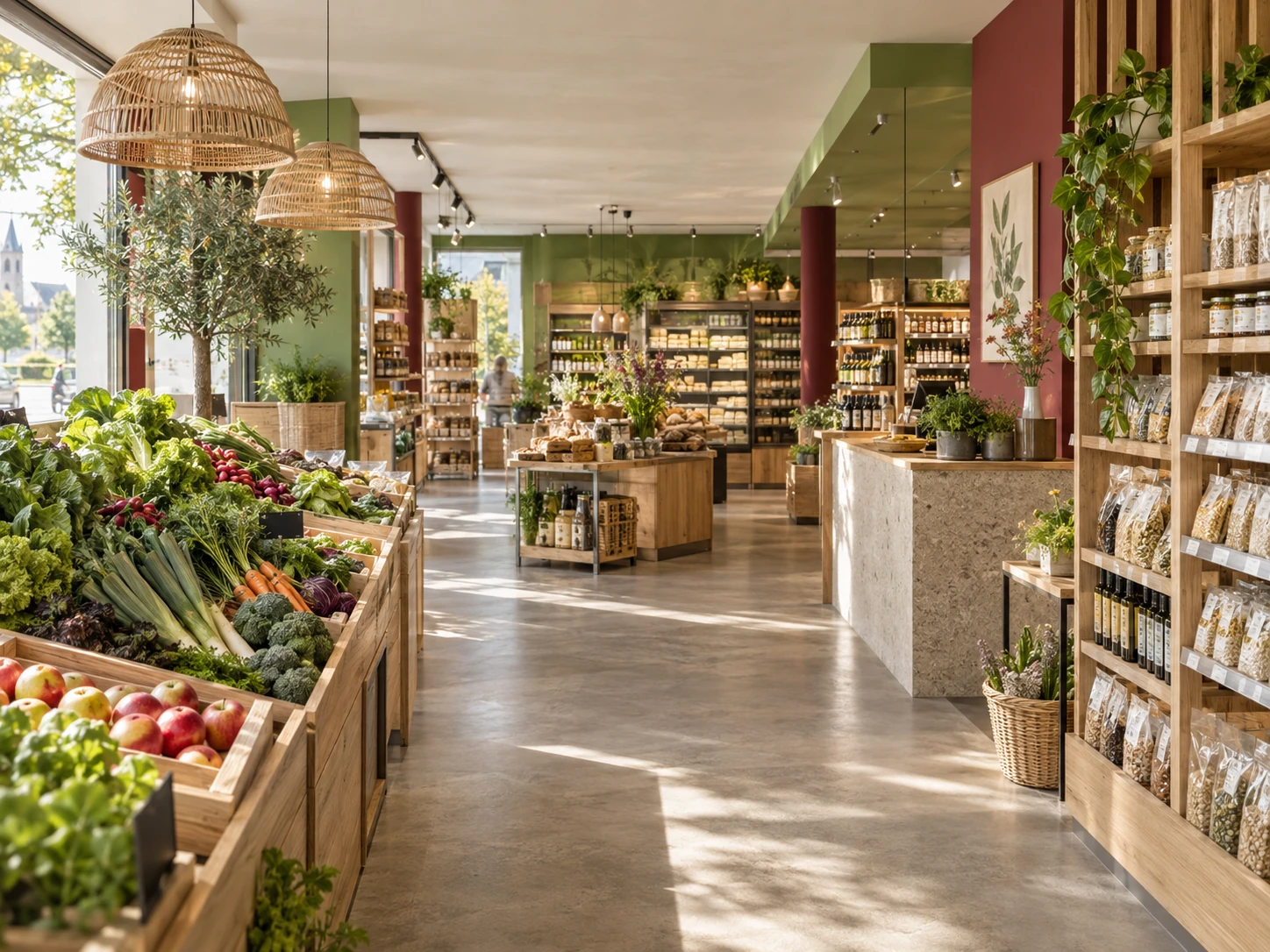 Renovierter Bio-Lebensmittelmarkt im Rahmen eines Retail Rollouts