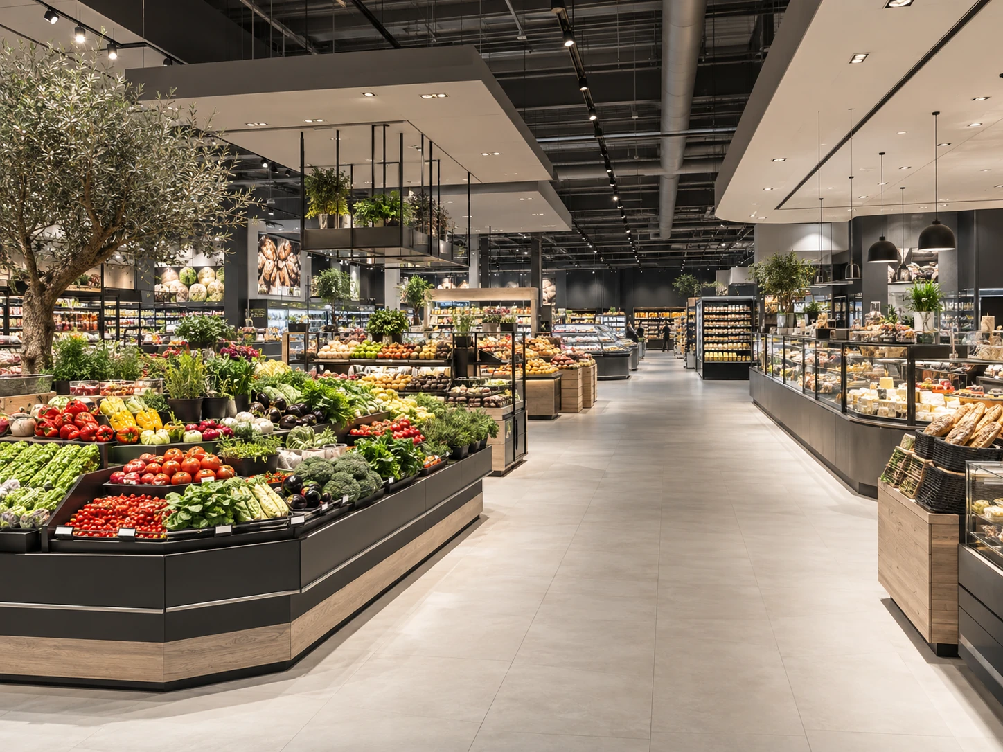 Flagship-Supermarkt nach großflächigem Umbau und Retail-Ausbau